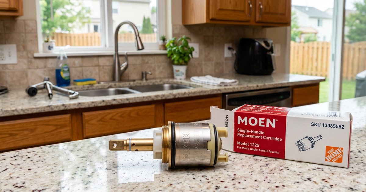 cómo cambiar el cartucho de un grifo monomando Moen Delta Kohler