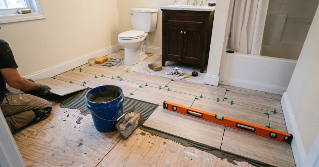 instalar piso cerámico en el baño paso a paso