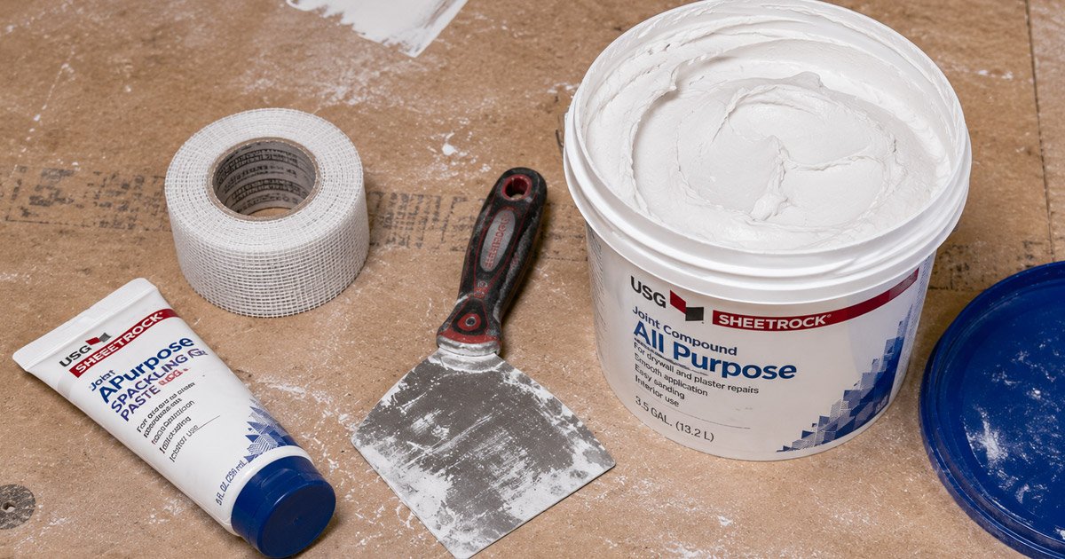 Masilla joint compound spackling para reparar drywall en Home Depot