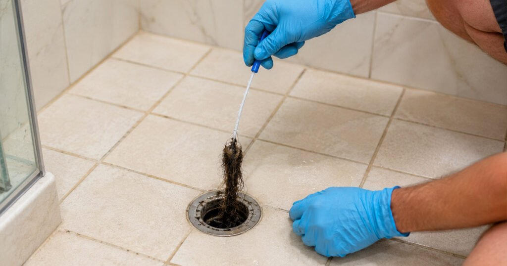cómo limpiar el desagüe de la ducha sin químicos