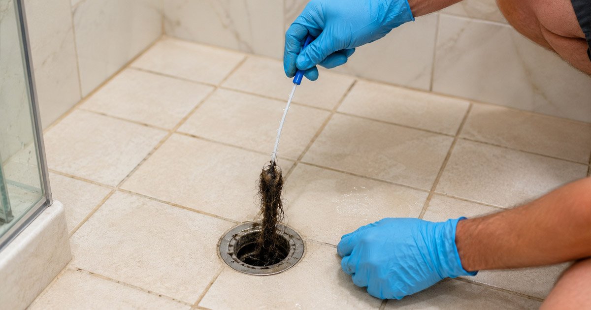 cómo limpiar el desagüe de la ducha sin químicos
