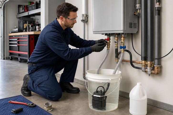 código de error calentador tankless