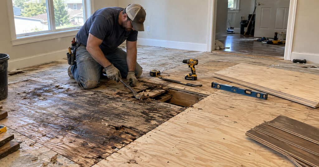 subfloor dañado