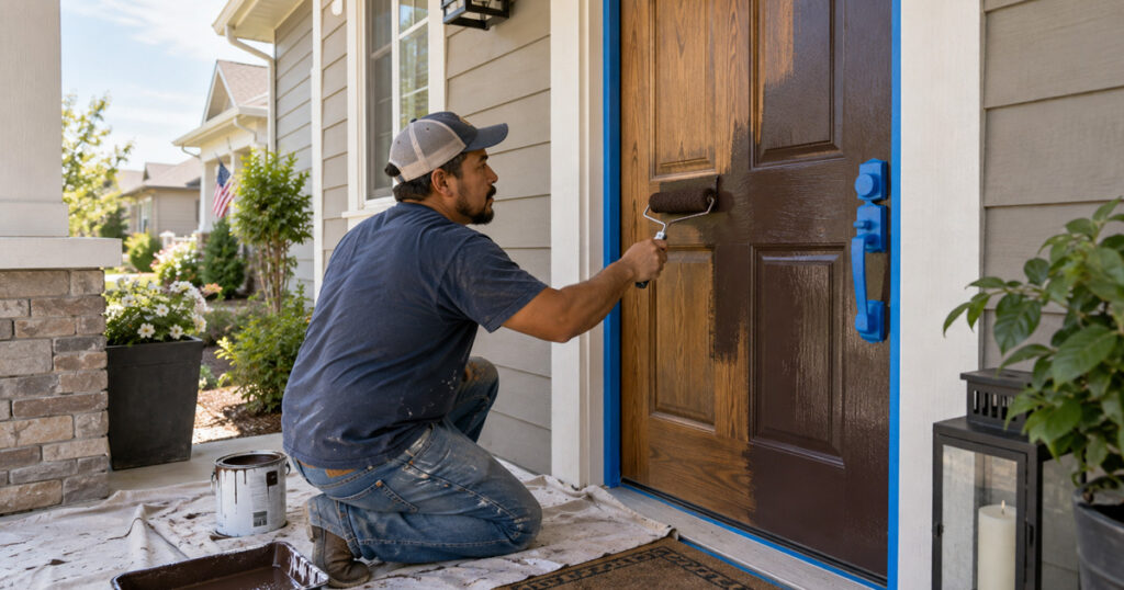 pintura para puerta de madera exterior