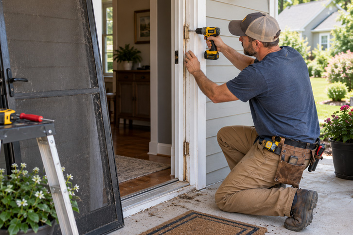 instalar puerta mosquitera (screen door)
