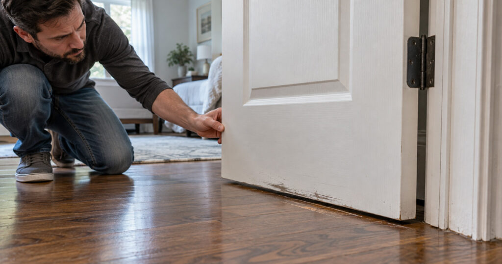 puerta arrastra en el piso